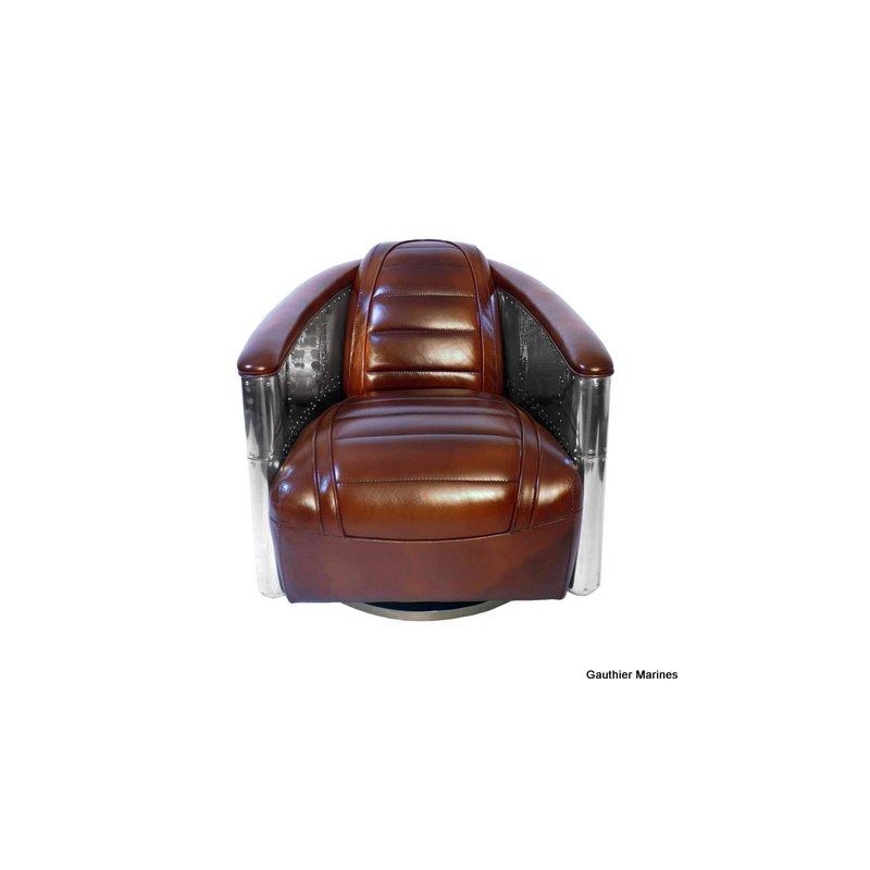 fauteuil DC3 tournant cuir