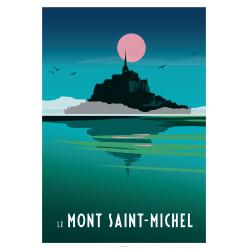 Affichiste 30x40 Mont St Michel