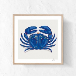 Affiche Crabe Bleu 50x50