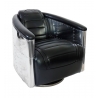 Fauteuil DC3 tournant cuir noir